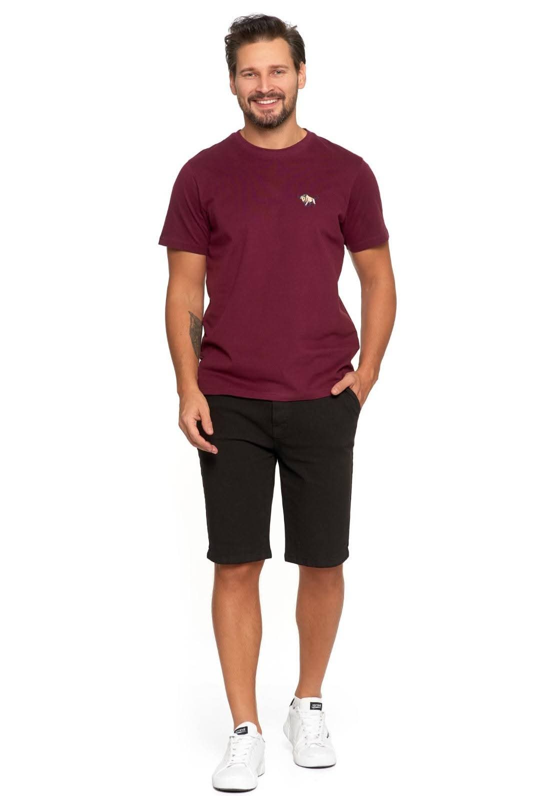 Bawełniany T-shirt | Bordo