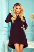 14936-1-328-2 AMELIA Bluza kangurka z kapturem - CZARNA-1