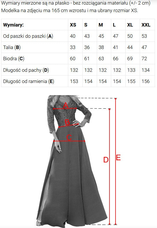21635-9-643-7 Elegancka wieczorowa suknia maxi z rozcięciem i różami - błękitna-9
